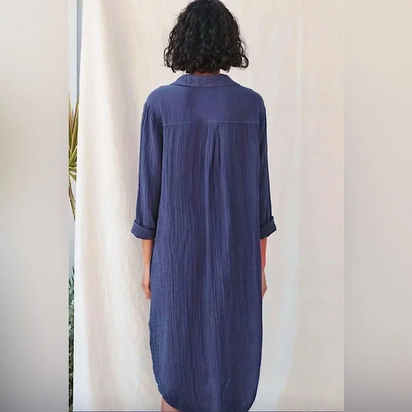 NWT Sundry Shirttail Dress in Navy Sz Small (1) - Picture 5 of 13